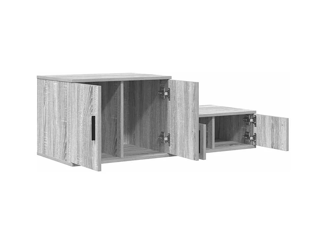 Table de chevet-Table d'appoint-Table de nuit Sonoma gris 127x41x40 cm