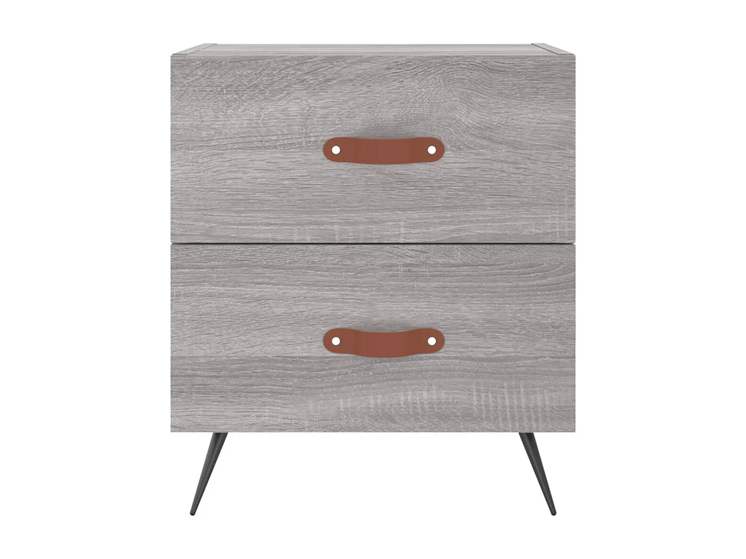 Mesitas de noche | Mesilla de noche 2 uds madera ingeniería gris Sonoma 40x35x47,5 cm