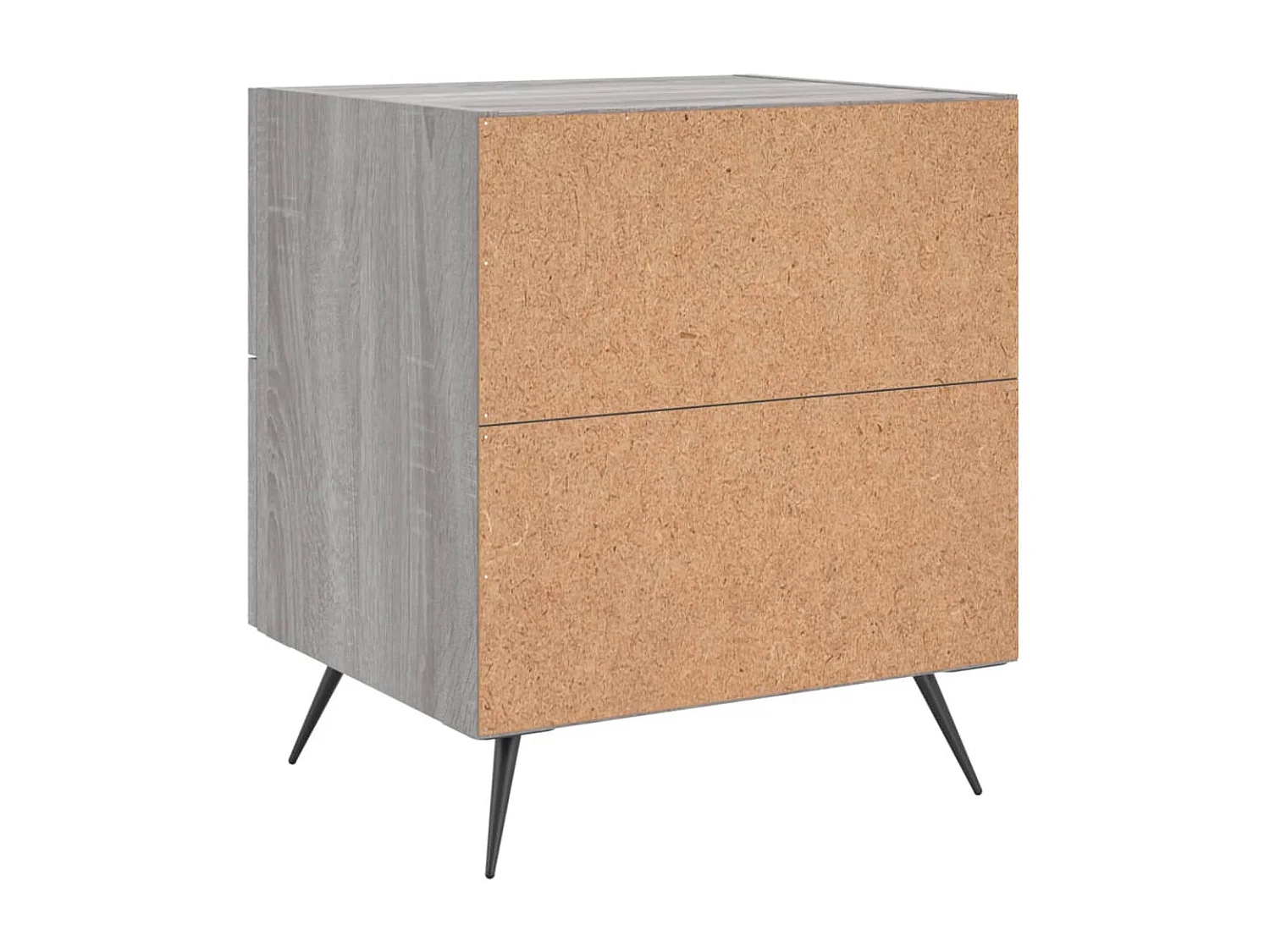 Mesitas de noche | Mesilla de noche 2 uds madera ingeniería gris Sonoma 40x35x47,5 cm