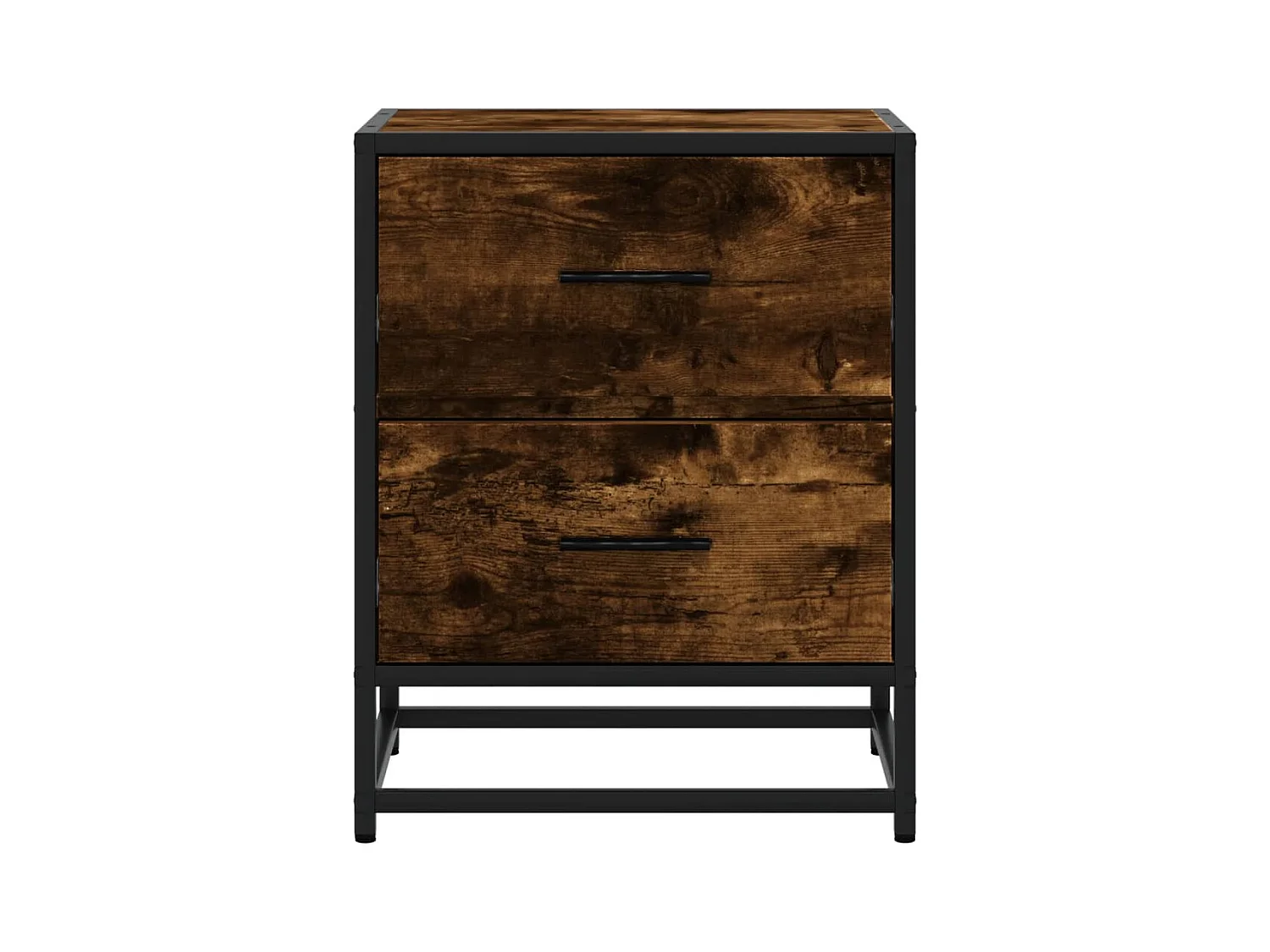 Mesitas de noche | Mesilla de noche 2 uds madera ingeniería roble ahumado 40x31x50 cm