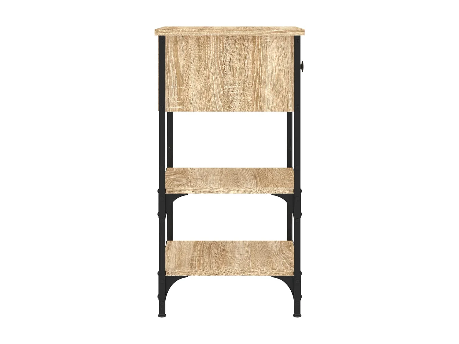 Nachttisch 2er Set-Beistelltisch-Nachttischkommode Sonoma-Eiche 34x36x70 cm Holzwerkstoff SHL31199