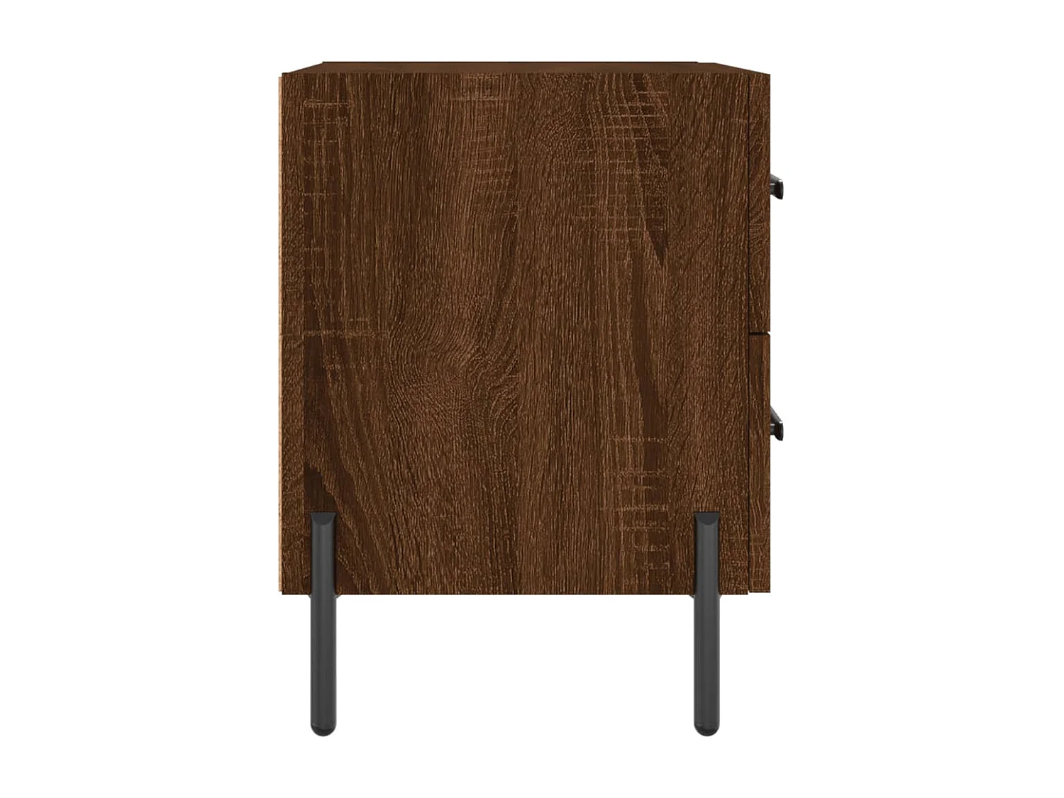 Mesita de noche | Mesilla de noche 2 uds. madera ingeniería marrón roble 40x35x47,5 cm