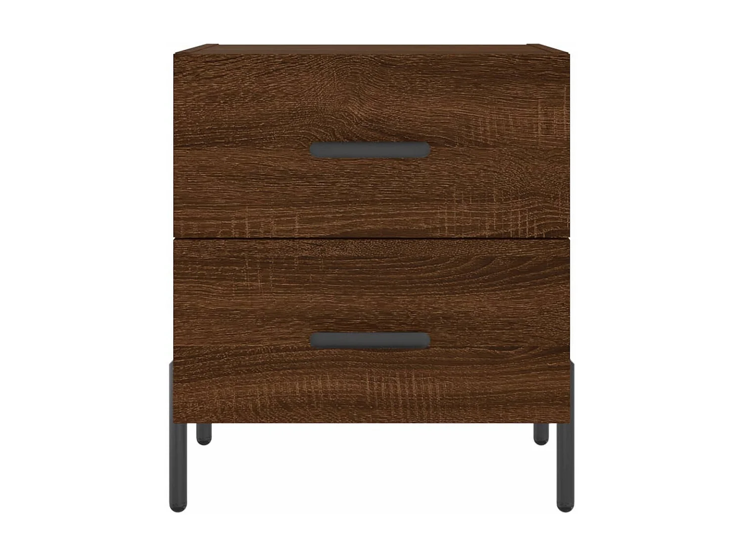 Nachttisch 2er Set-Beistelltisch Braun Eichen-Optik 40x35x47,5cm Holzwerkstoff SHL10184