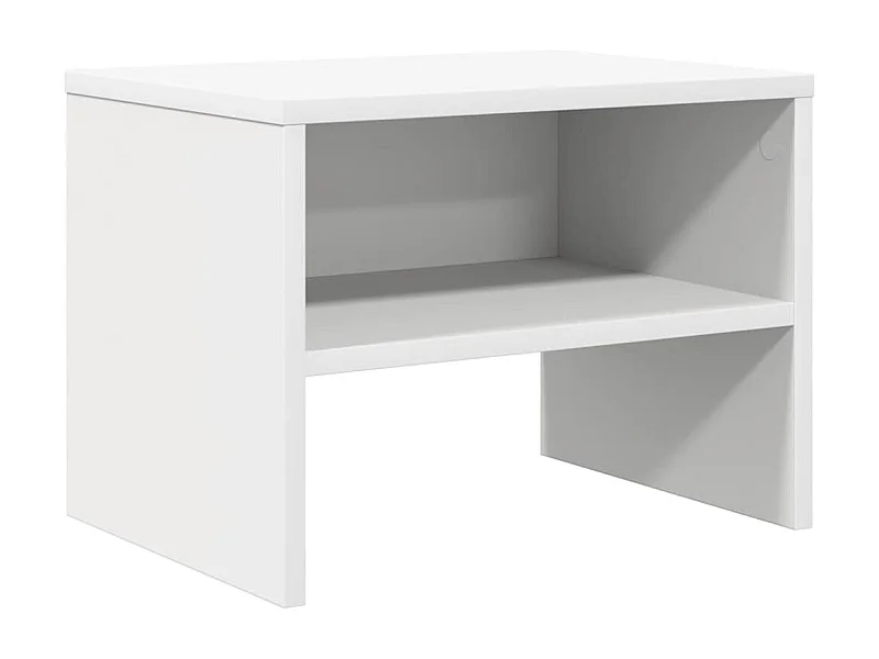 Nachtkastje | Bijzettafel Modern | Opbergkastje 40x30x30 cm bewerkt hout wit