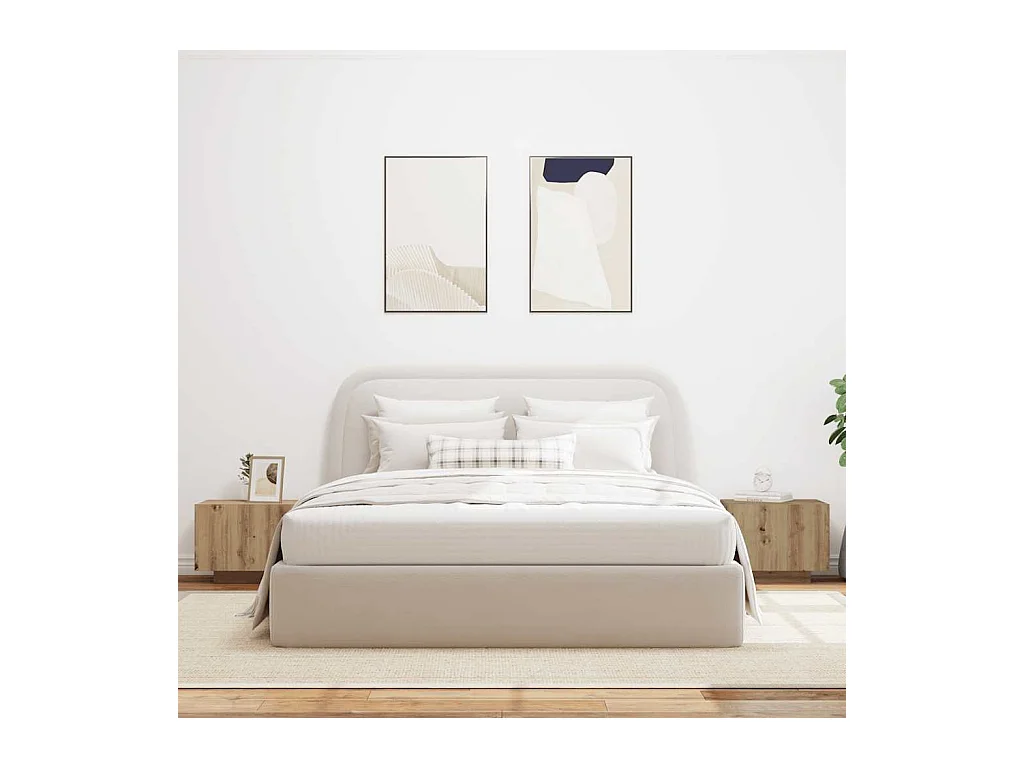 Mesita de noche | Mesilla de noche madera de ingeniería roble artisian 100x35x40cm