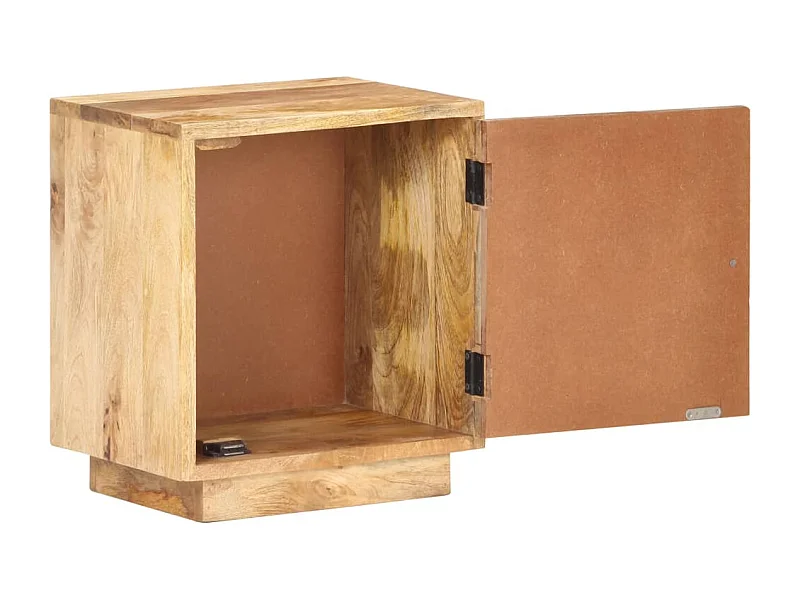 Mesita de noche | Mesilla de noche de madera maciza de mango 40x30x45 cm