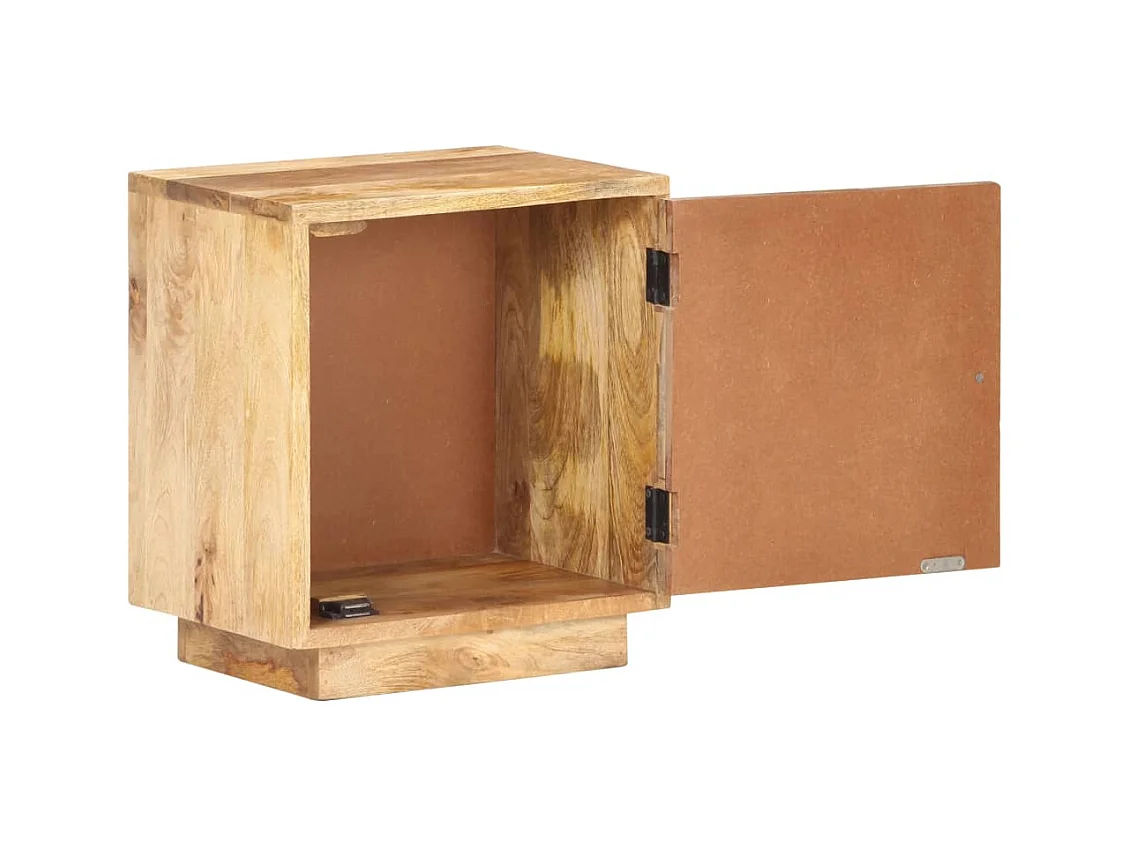 Mesita de noche | Mesilla de noche de madera maciza de mango 40x30x45 cm