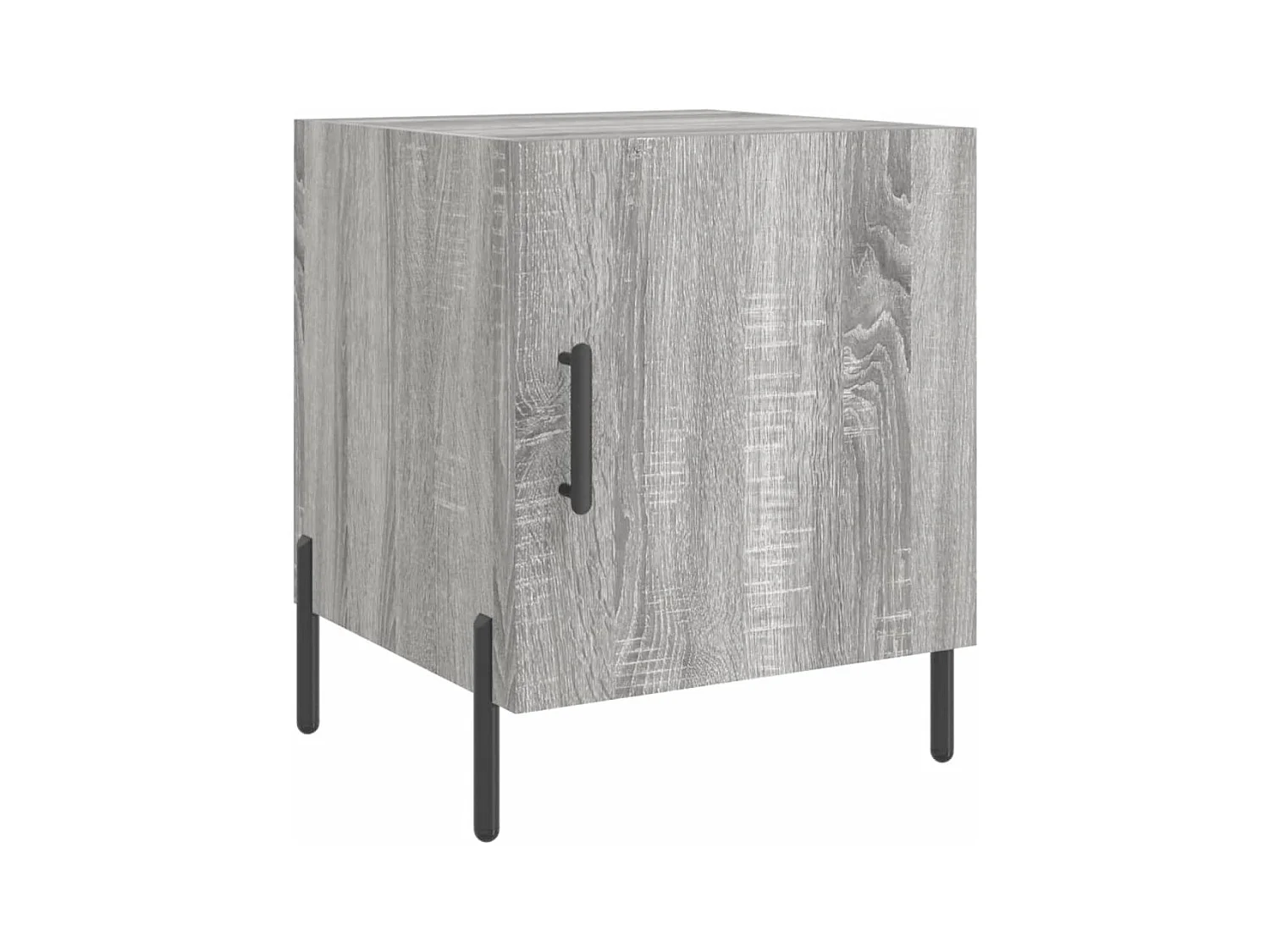 Mesa de Cabeceira Moderna 2 peças 40x40x50 cm madeira processada cinza sonoma