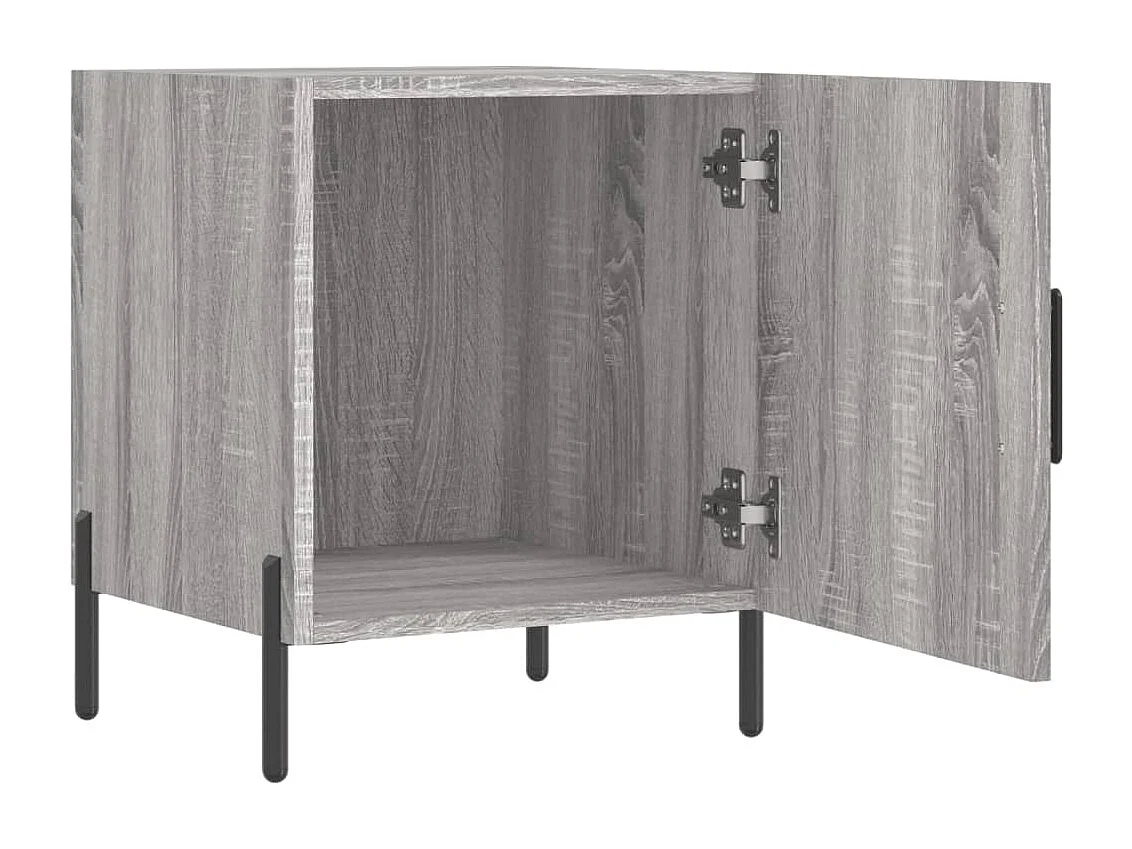 Mesitas de noche | Mesilla de noche 2 uds madera ingeniería gris Sonoma 40x40x50 cm