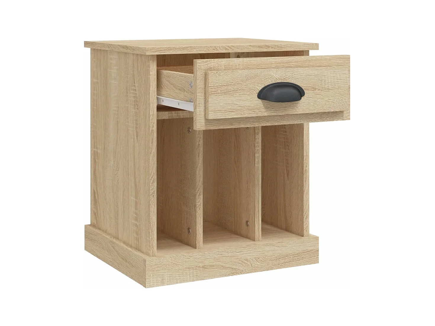 Lot de 2 Tables de chevet avec compartiments ouverts chêne sonoma 43x36x50 cm