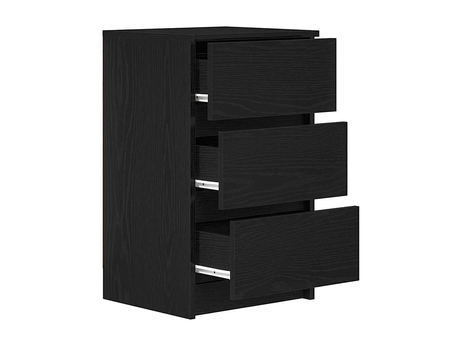 Nachttische mit 3 Schubladen 2 Stk. Schwarz 39x35x65 cm SHL7503