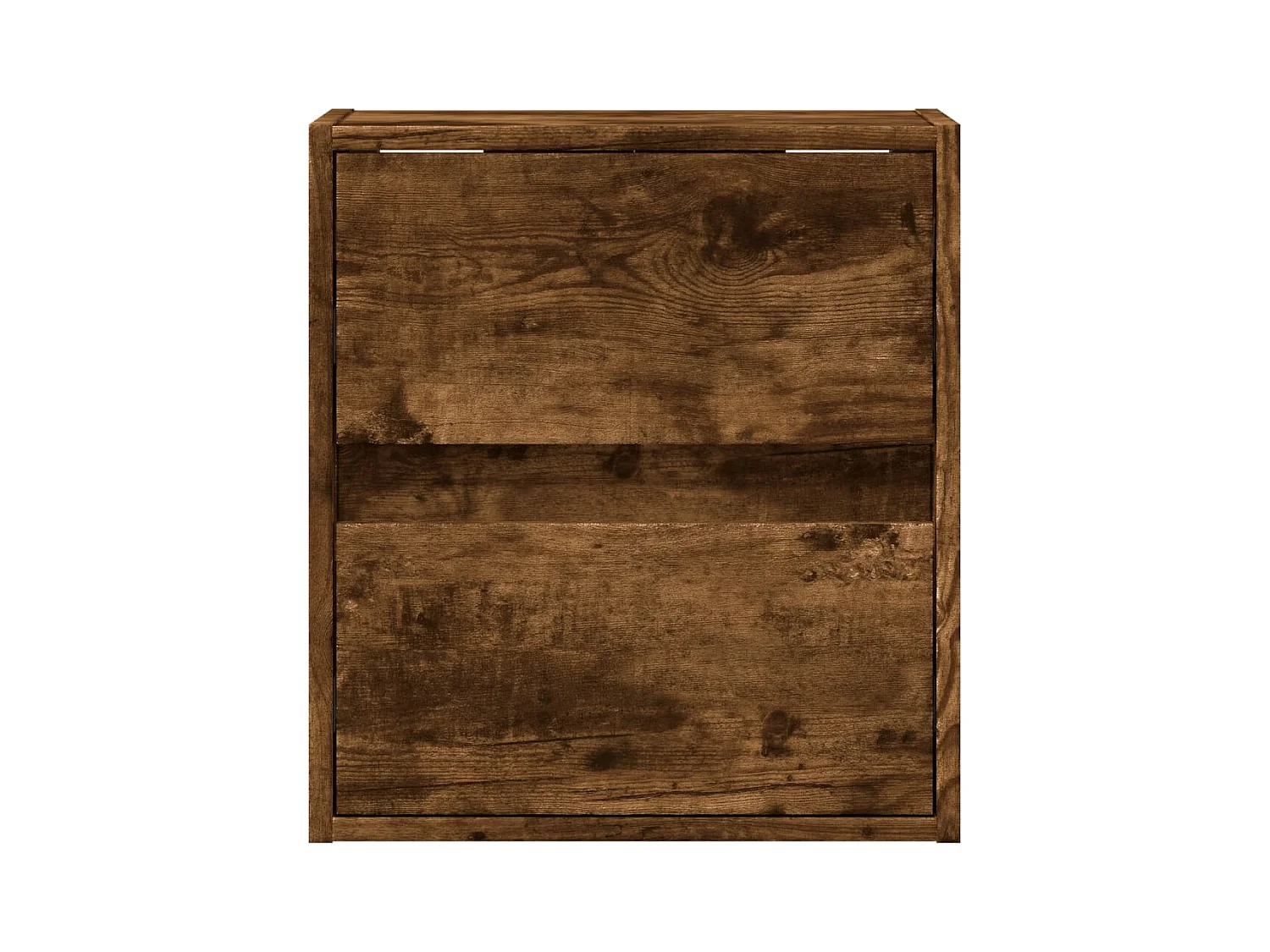 Mesita de noche | Mesilla de noche de pared con luces LED roble ahumado