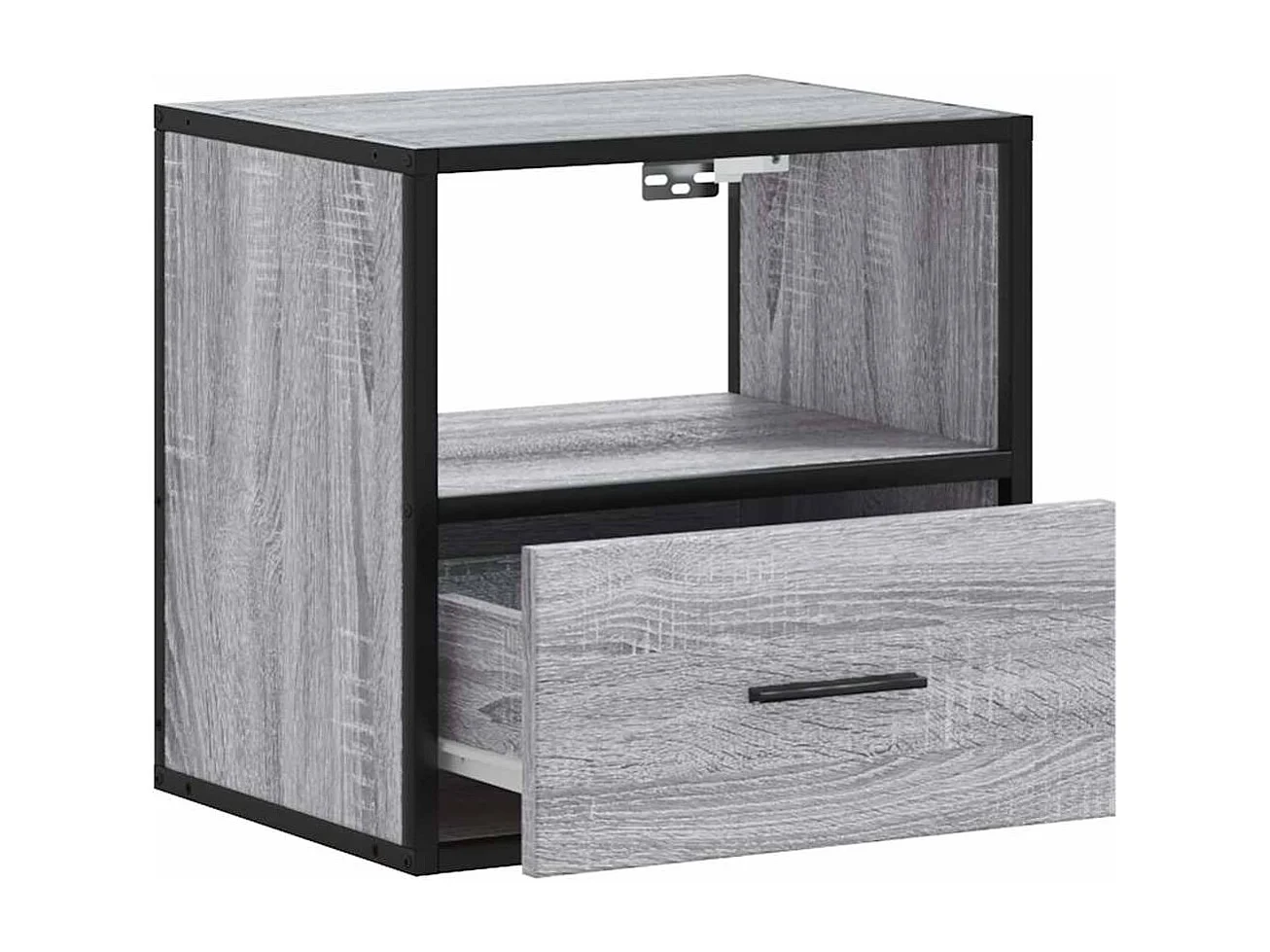 Tables de chevet flottantes Lot de 2 avec rangement sonoma gris 40x31x39,5 cm