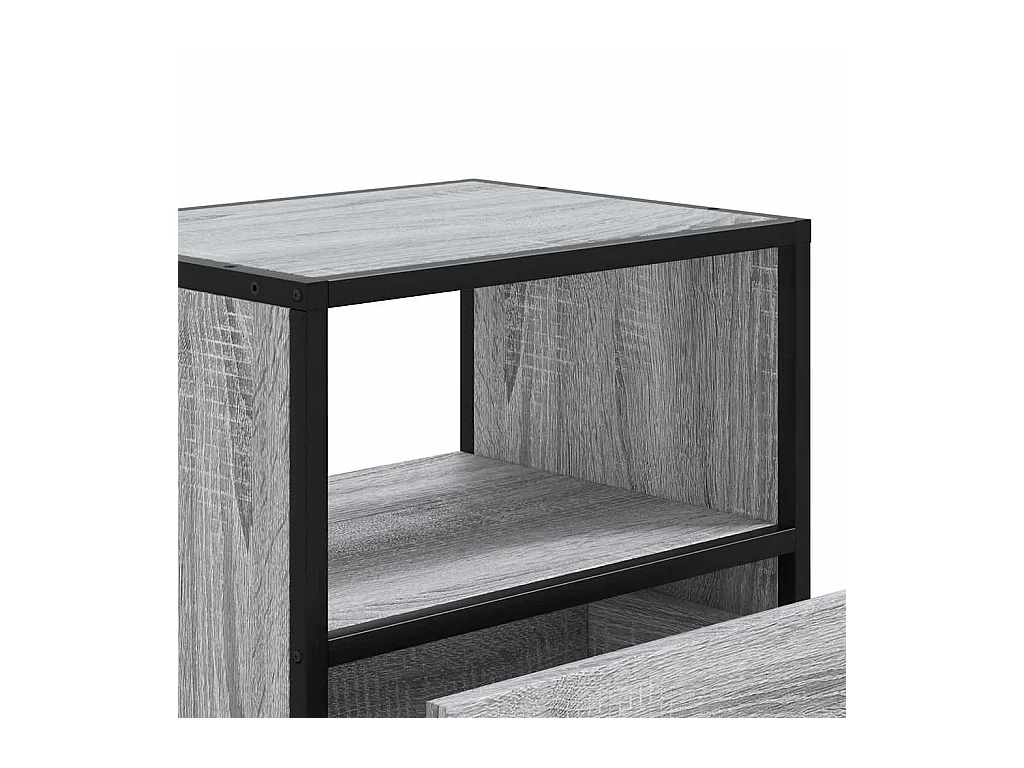 Mesitas de noche | Mesilla de noche de pared 2 unidades gris sonoma 40x31x39,5 cm