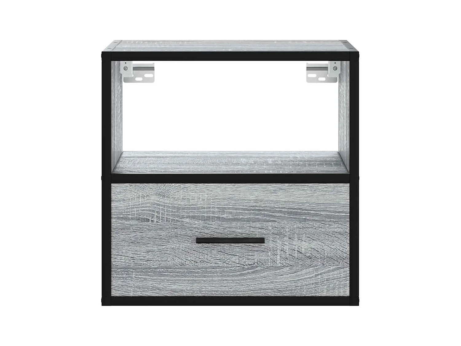 Mesitas de noche | Mesilla de noche de pared 2 unidades gris sonoma 40x31x39,5 cm