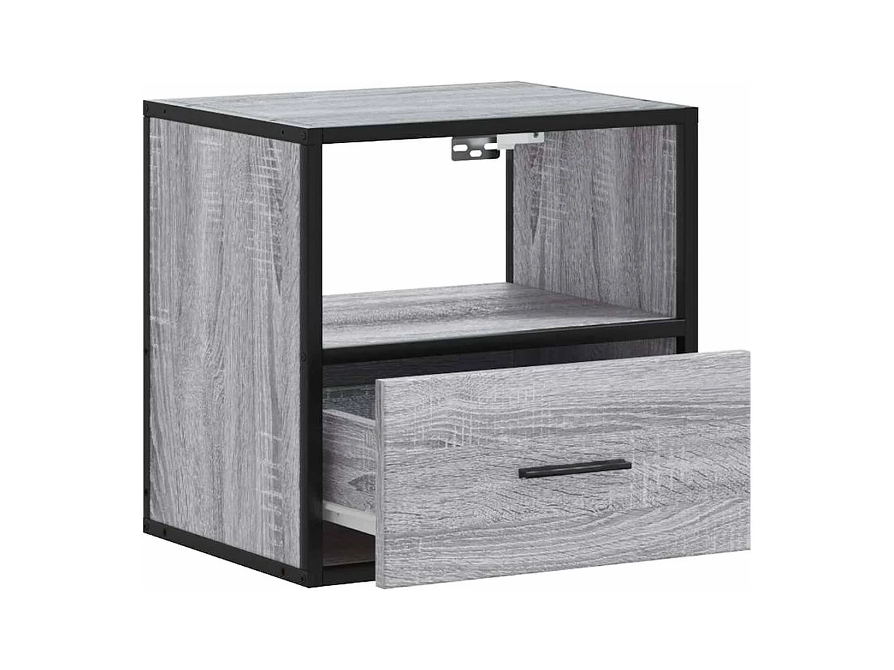 Mesitas de noche | Mesilla de noche de pared 2 unidades gris sonoma 40x31x39,5 cm