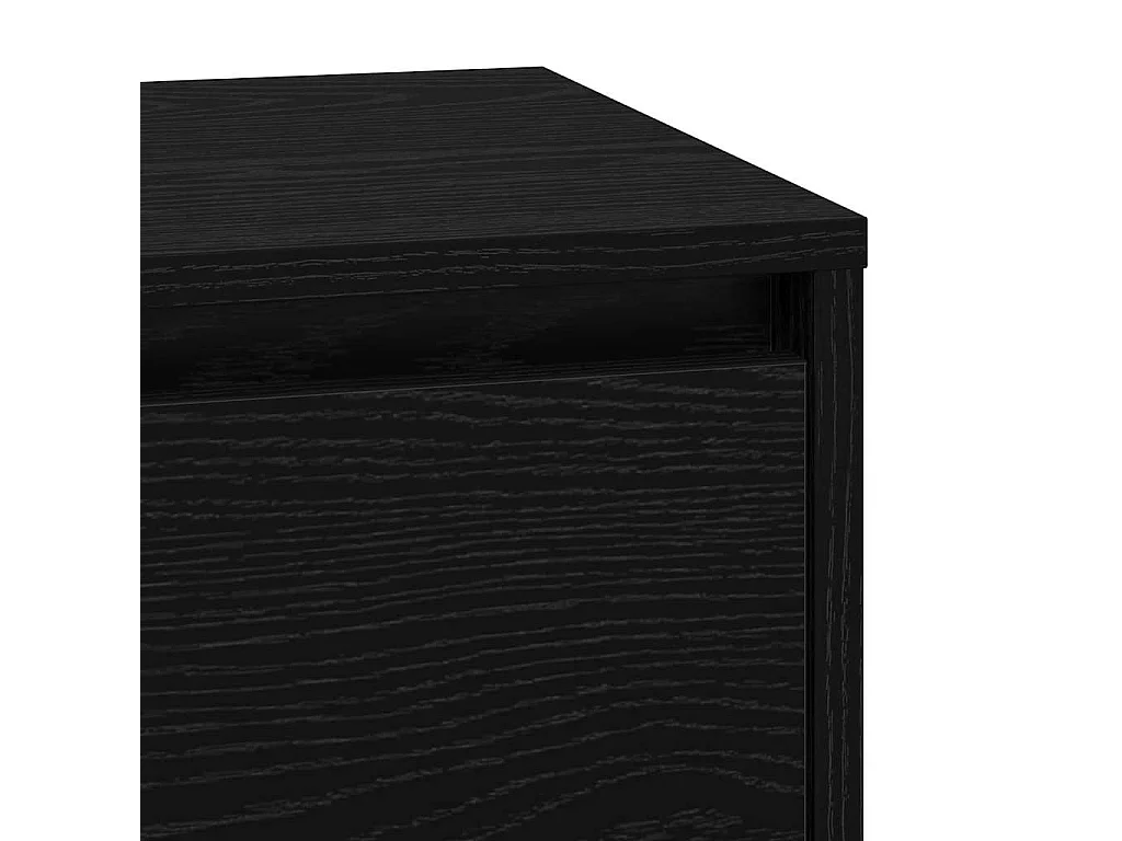 Table de chevet-Table d'appoint avec Noir 39x34,5x65 cm Bois d'ingénierie