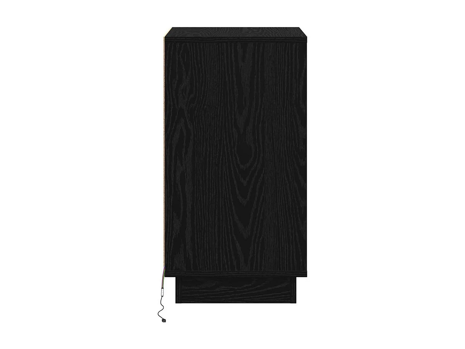 Mesita de Noche | Armario de Noche Negro 39x34.5x65 cm Madera contrachapada