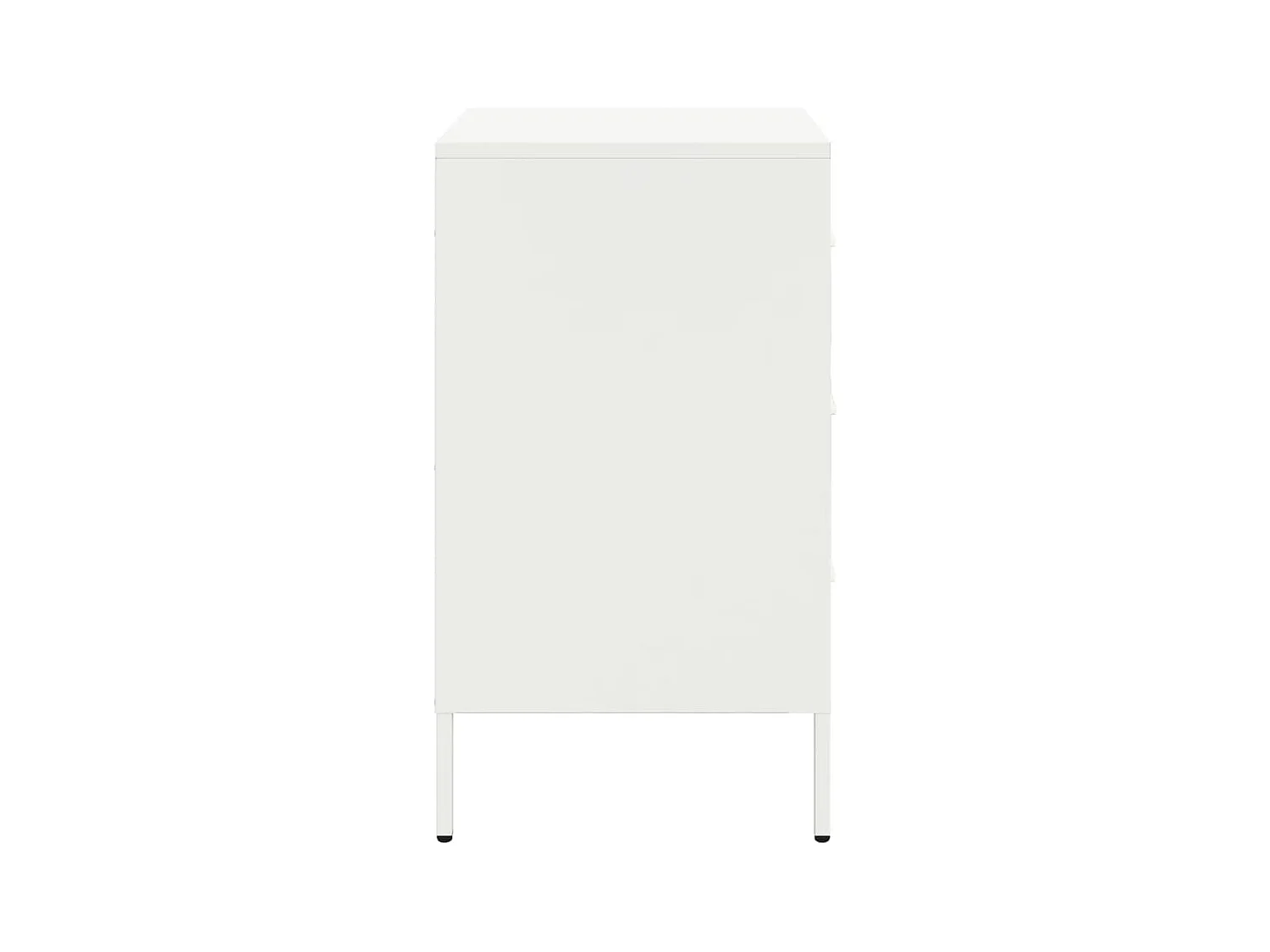 Mesita de noche | Mesilla de noche acero blanco 36x39x68 cm
