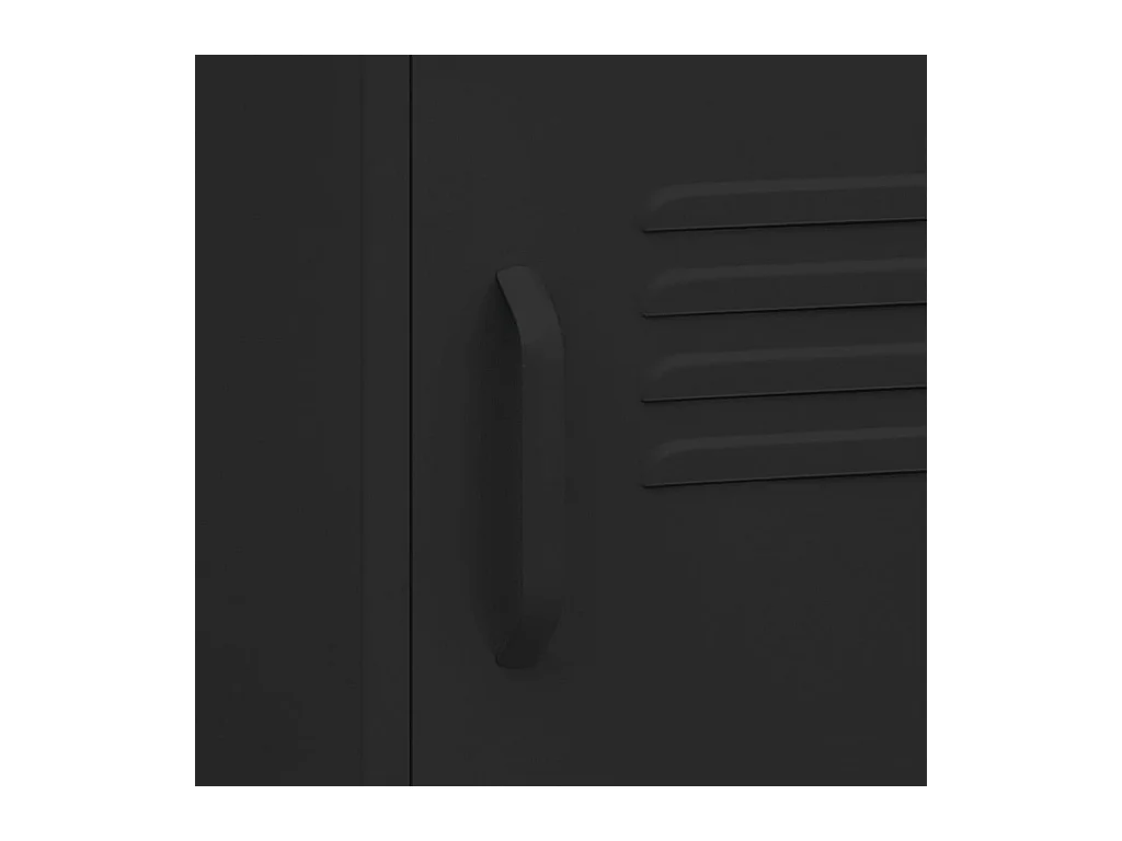 Mesita de noche | Mesilla de noche acero negro 35x35x51 cm