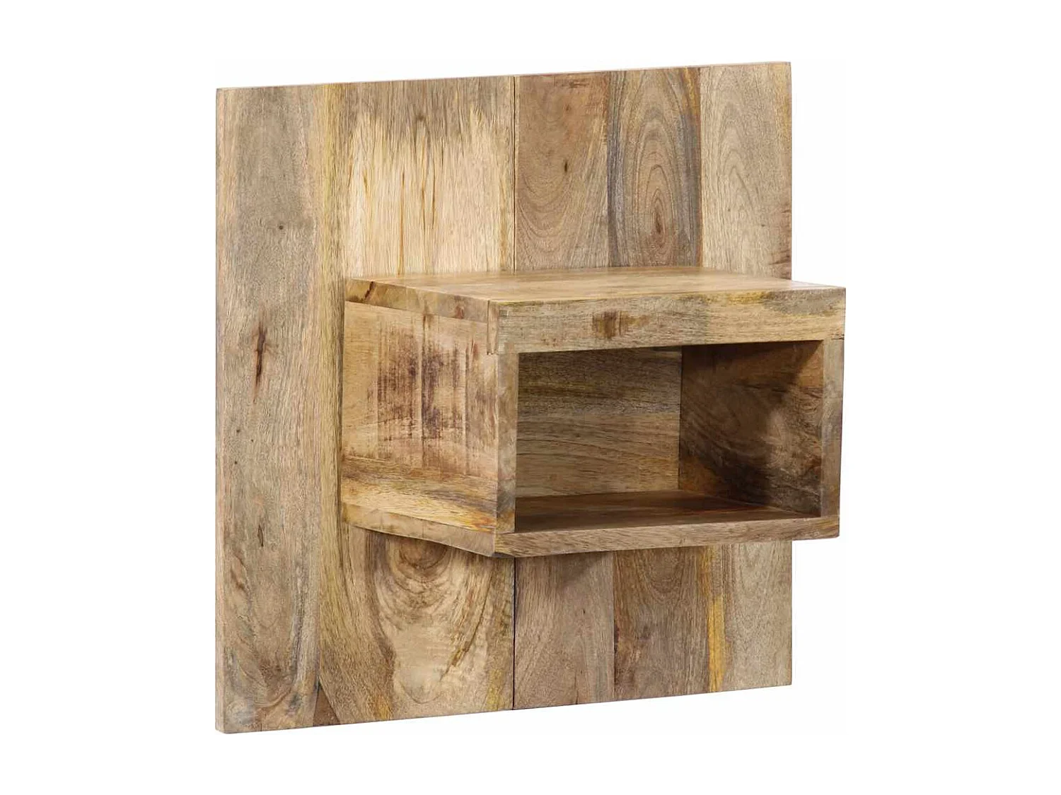 Nachttisch-Beistelltisch 50x27x50 cm Raues Mango-Massivholz SHL6695