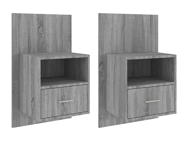 Lot de 2 Tables de chevet flottantes Sonoma gris