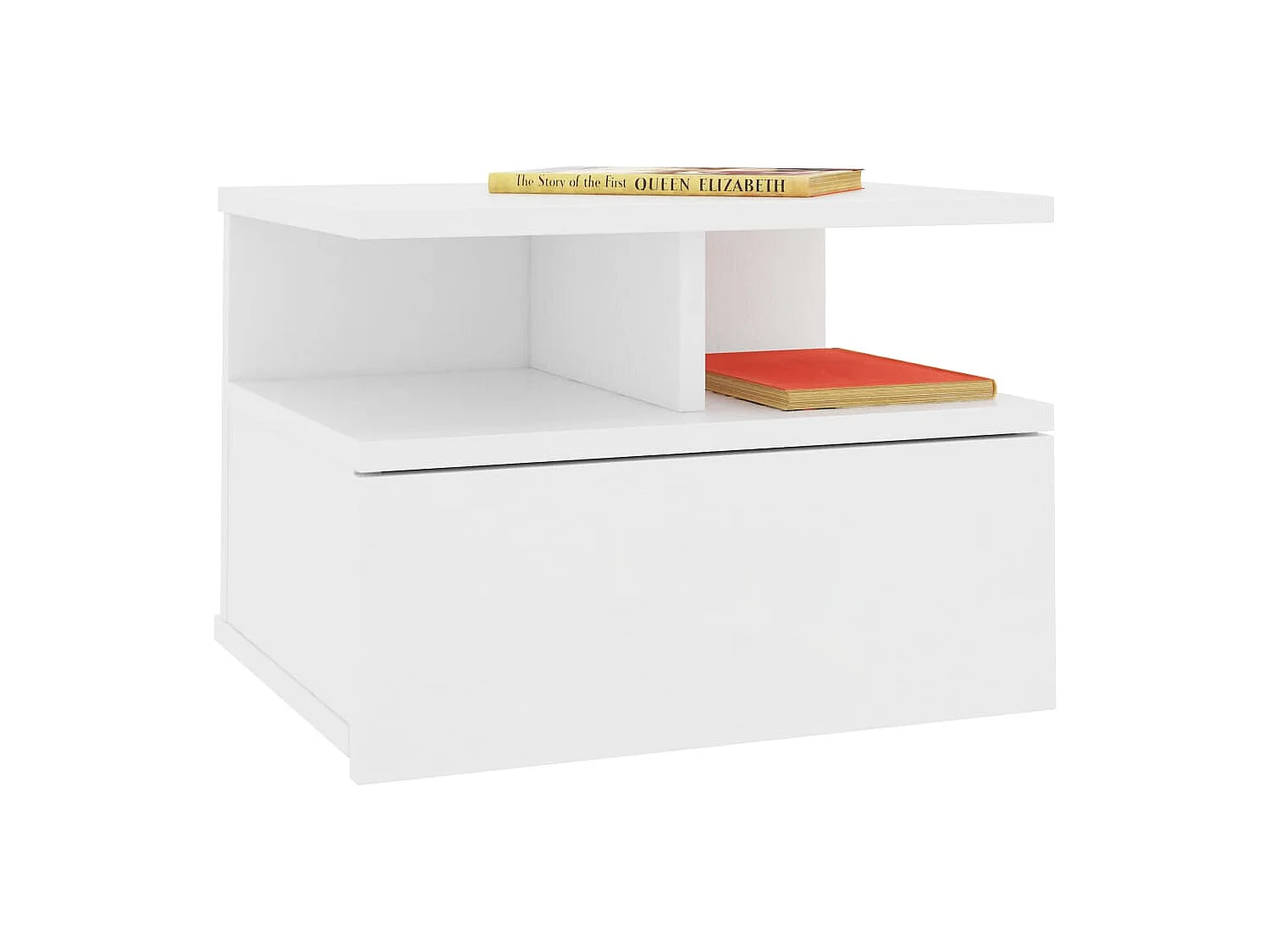 Tables de chevet flottantes 2 pcs Blanc Bois ingénierie