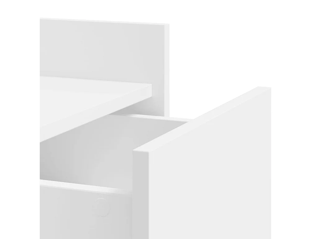 Mesita de noche | Mesilla de noche madera de ingeniería blanco 45x50x65 cm