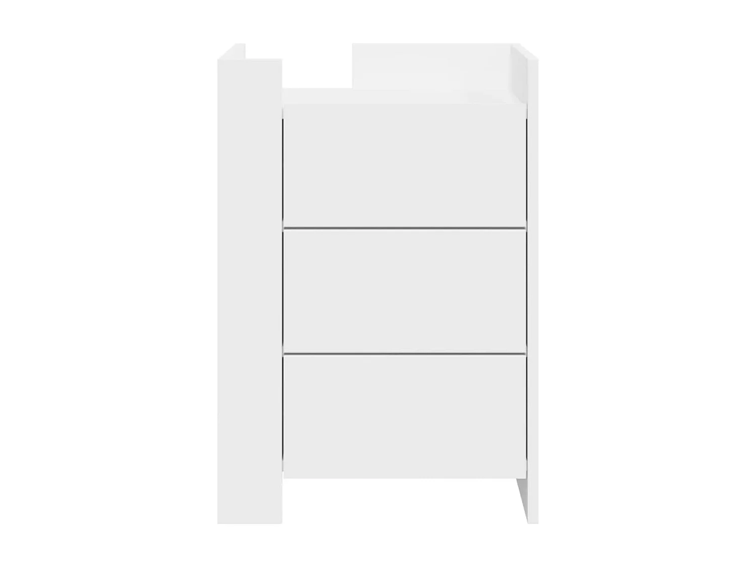 Nachttisch-Beistelltisch-Nachtschrank Weiß 45x50x65 cm Holzwerkstoff SHL5575