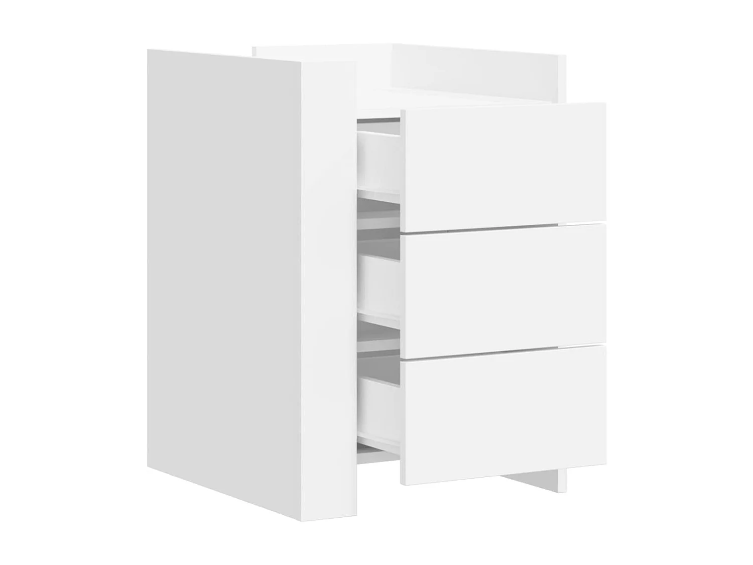 Nachttisch-Beistelltisch-Nachtschrank Weiß 45x50x65 cm Holzwerkstoff SHL5575