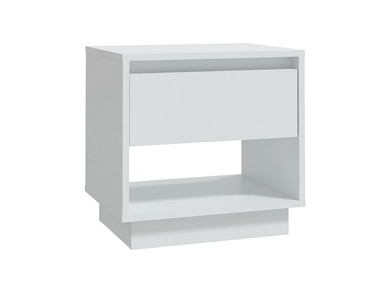 Mesita de noche | Mesilla de noche madera contrachapada blanco 45x34x44 cm