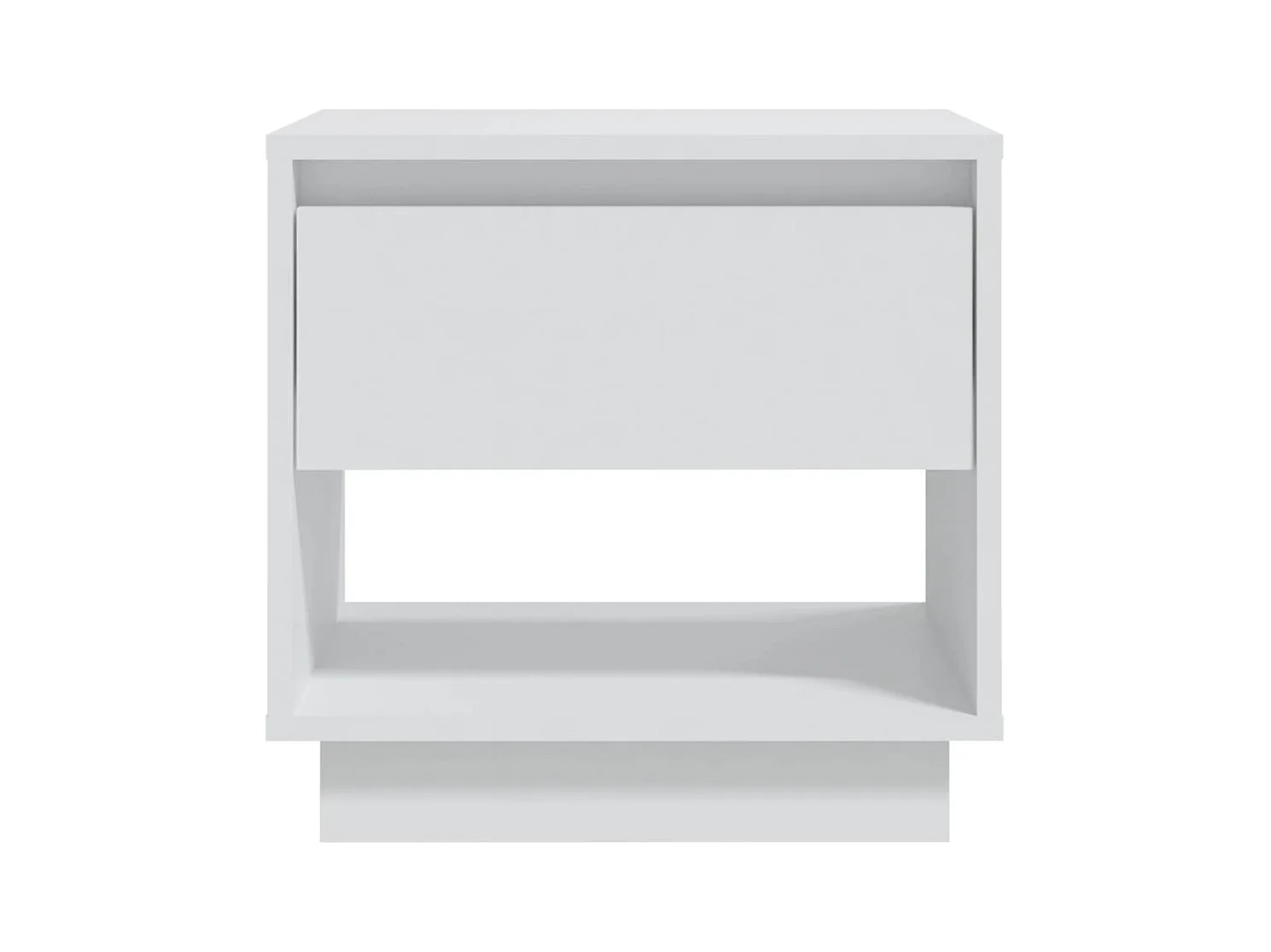 Mesita de noche | Mesilla de noche madera contrachapada blanco 45x34x44 cm