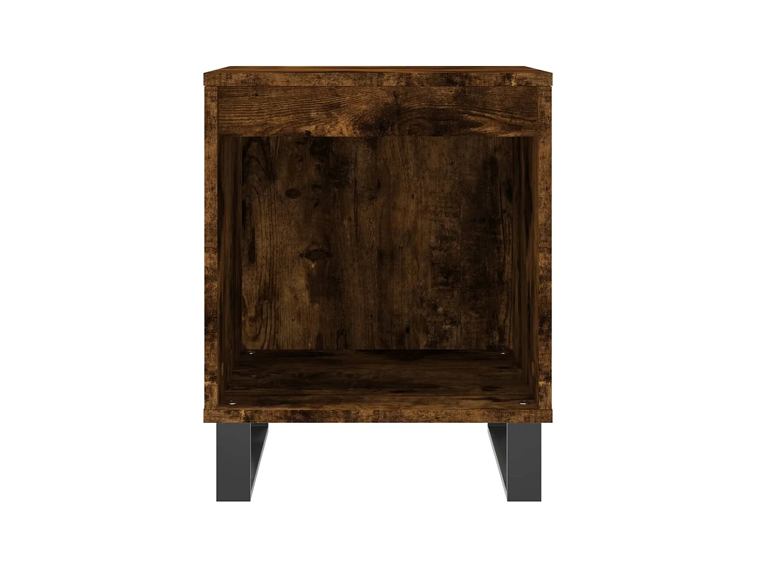 Pack de 2 Mesitas de noche | Mesilla de noche madera ingeniería roble ahumado 40x35x50 cm