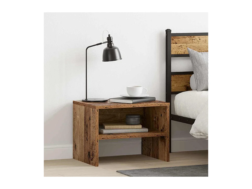 Mesita de Noche | Mesa auxiliar | Armario de Noche 2 uds. Madera vieja 40x40x30 cm