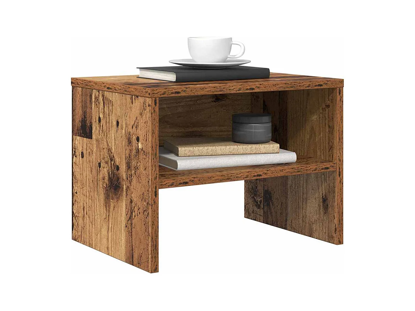 Mesita de Noche | Mesa auxiliar | Armario de Noche 2 uds. Madera vieja 40x40x30 cm