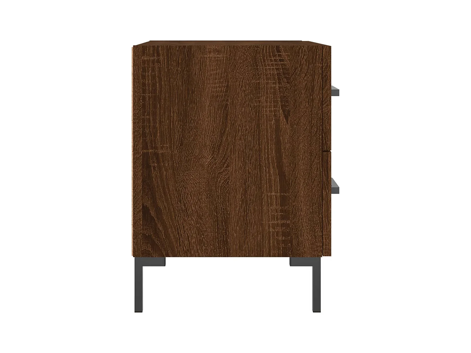 Mesita de noche | Mesilla de noche 2 uds. madera ingeniería marrón roble 40x35x47,5 cm