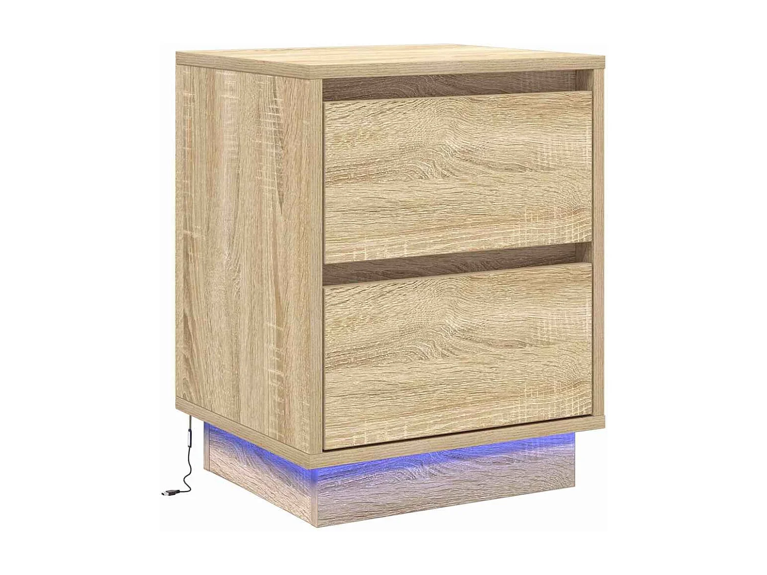 Nachttisch 2er Set-Beistelltisch Sonoma-Eiche 39 x 34,5 x 50 cm Holzwerkstoff SHL70809