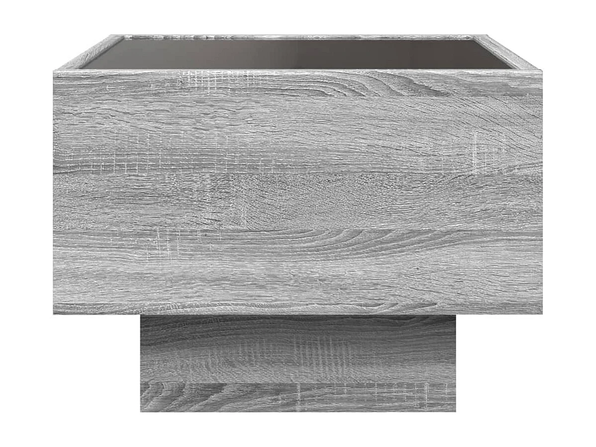 Nachttisch-Beistelltisch mit Infinity-LED Grau Sonoma 40x40x30 cm SHL43130