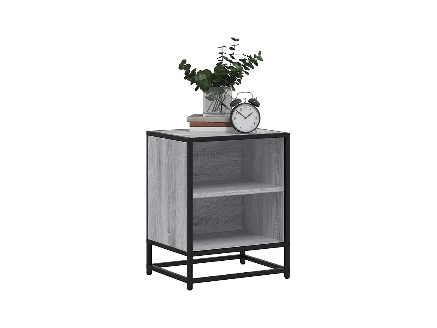 Mesitas de noche | Mesilla de noche 2 uds madera ingeniería gris sonoma 40x31x50 cm