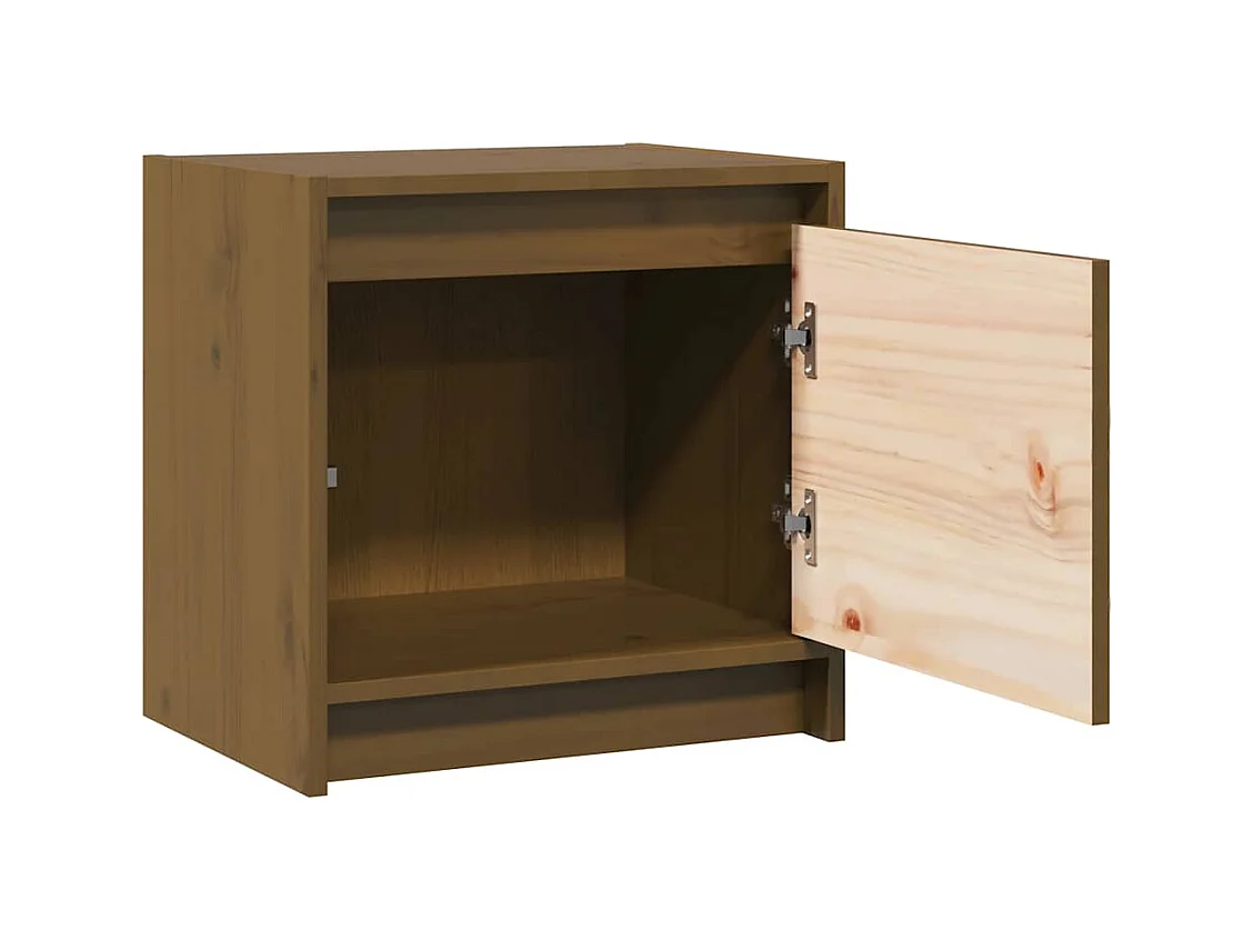 Mesitas de noche | Mesilla de noche 2 uds madera de pino marrón miel 40x30,5x40 cm