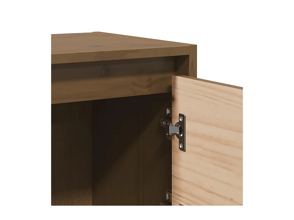 Mesitas de noche | Mesilla de noche 2 uds madera de pino marrón miel 40x30,5x40 cm