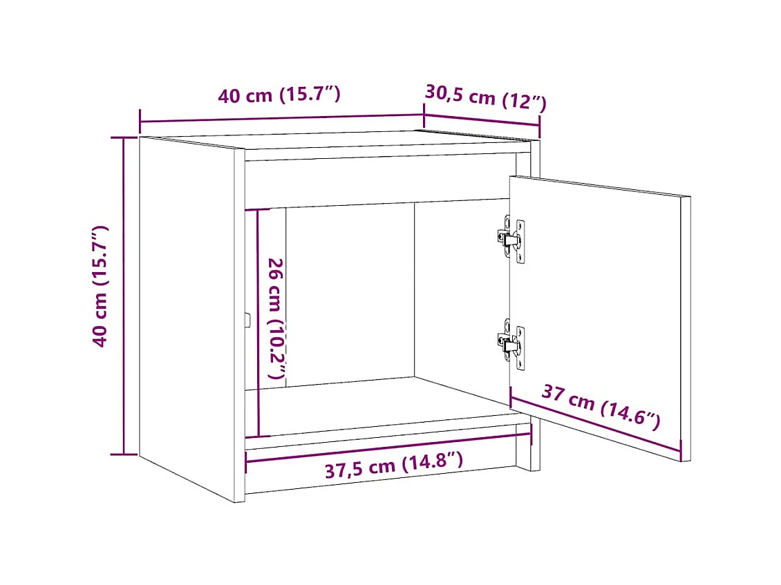 Mesitas de noche | Mesilla de noche 2 uds madera de pino marrón miel 40x30,5x40 cm