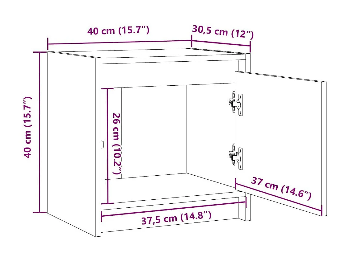 Tables de chevet-Tables de nuit 2 pcs Marron miel 40x30,5x40 cm Bois de pin