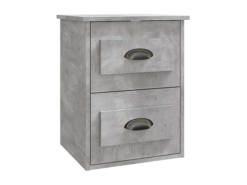 Table de chevet-Table d'appoint-Table de nuit murale gris béton 41,5x36x53 cm