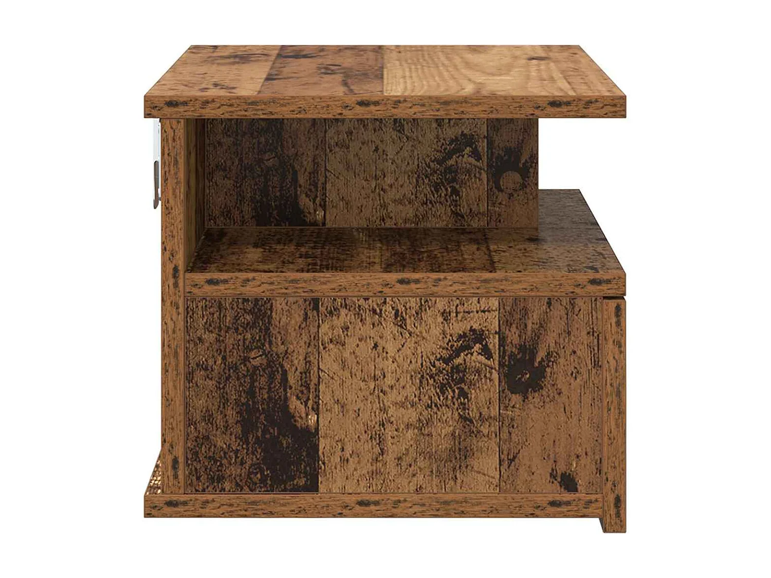 Nachttisch hängend | Wand-Nachttisch Altholz 40 x 31 x 27 cm Holzwerkstoff SHL37578