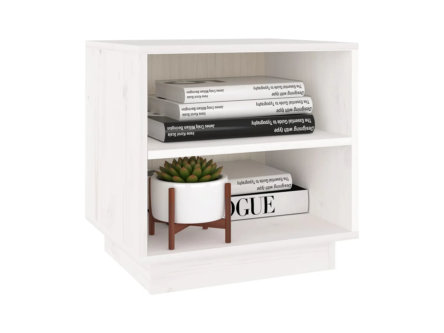 Mesitas de noche | Mesilla de noche 2 uds madera maciza de pino blanco 40x34x40 cm