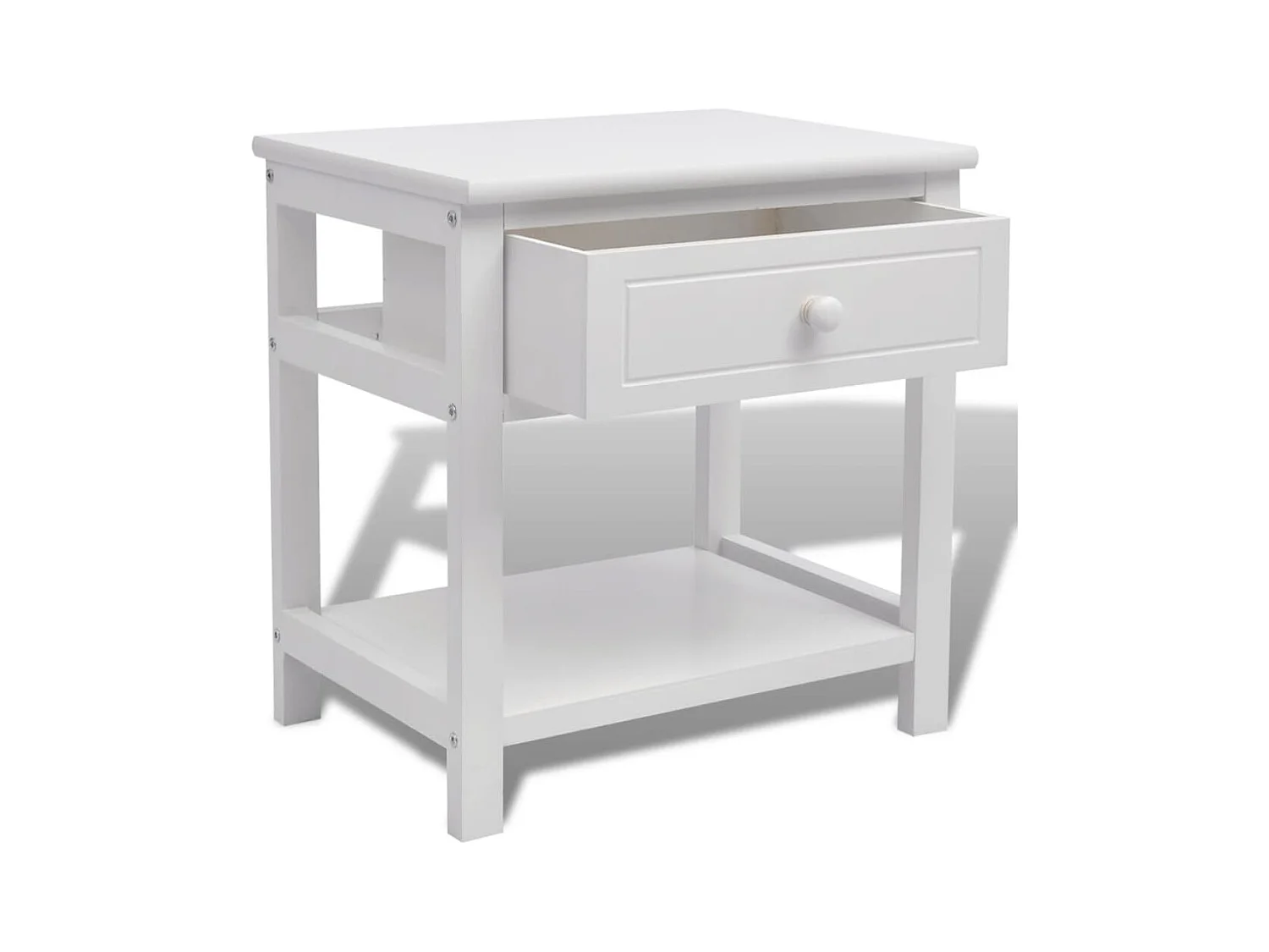 Mesita de noche | Mesilla de noche de madera blanca