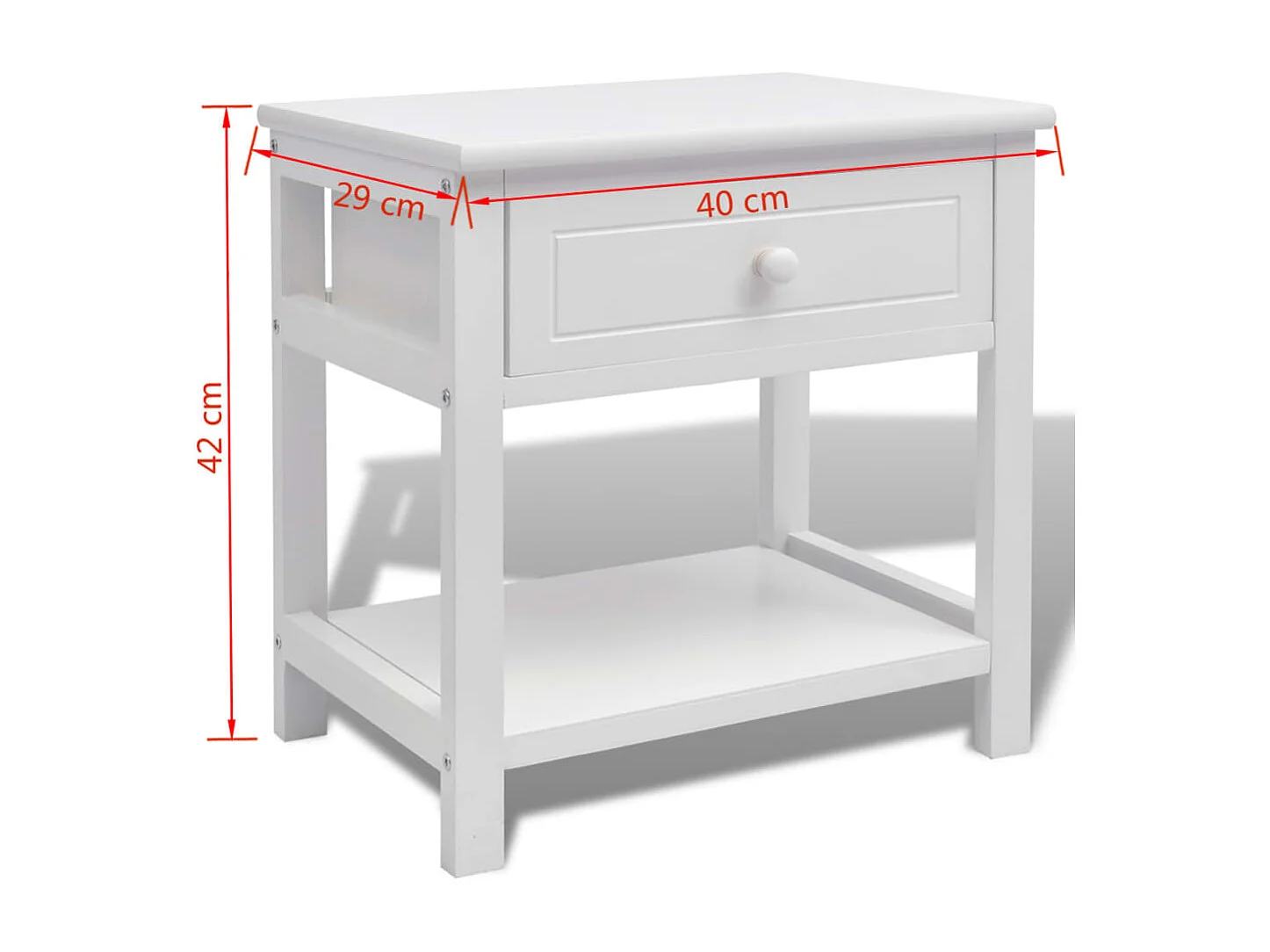 Table de chevet-Tables d'appoint Compartiments Ouverts Bois Blanc