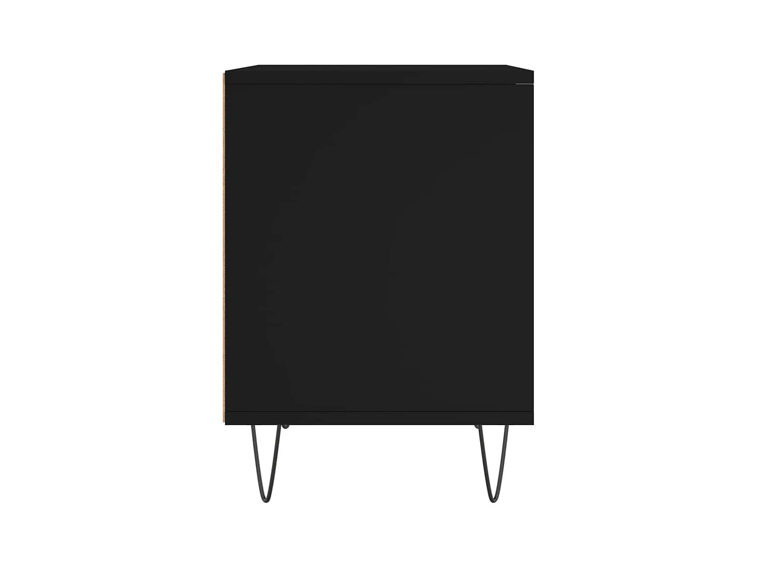 Lot de 2 Tables de chevet avec Compartiments ouverts noir 40x35x50 cm bois d’ingénierie