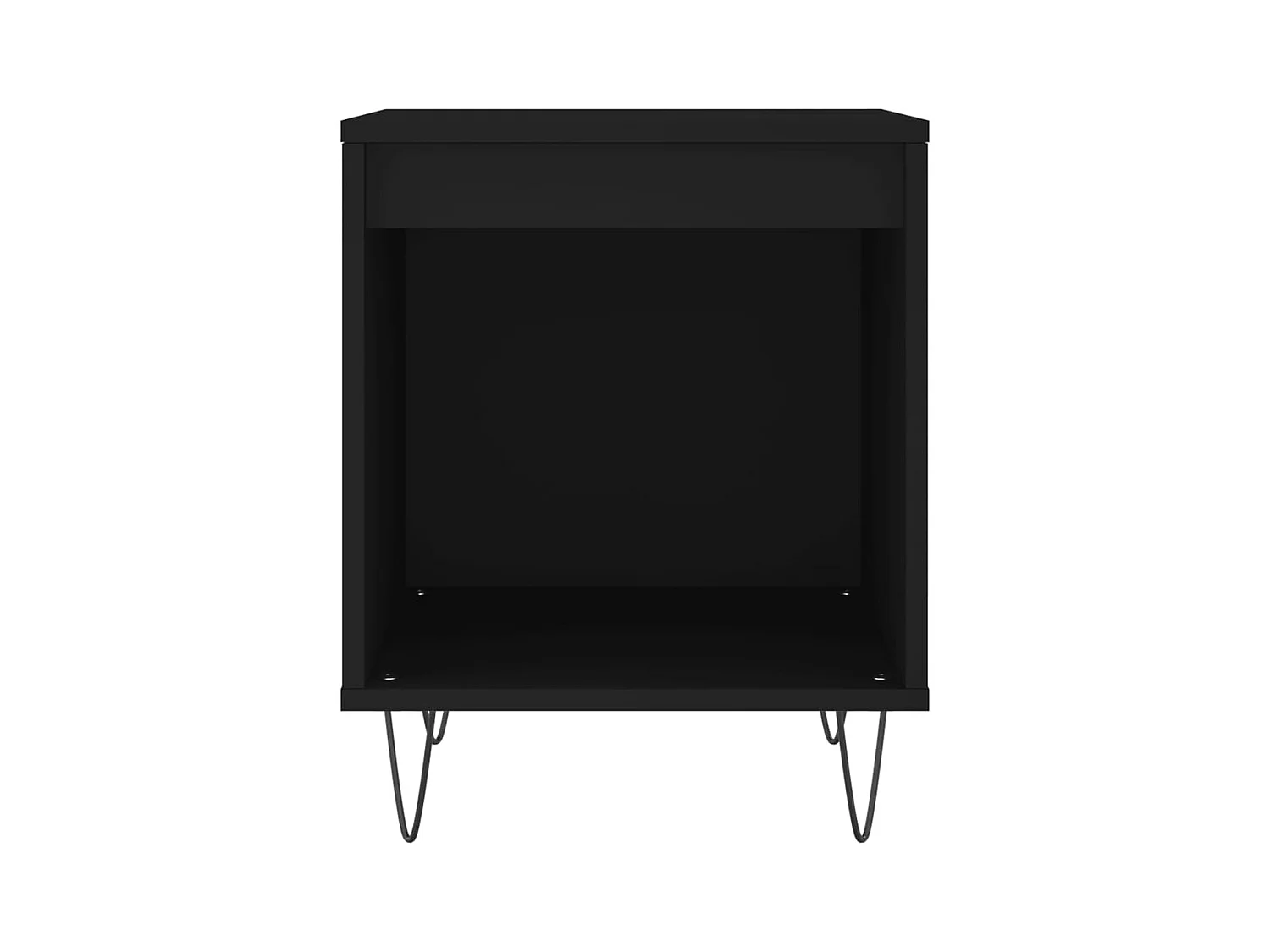 Mesitas de noche | Mesilla de noche 2 uds madera de ingeniería negro 40x35x50 cm